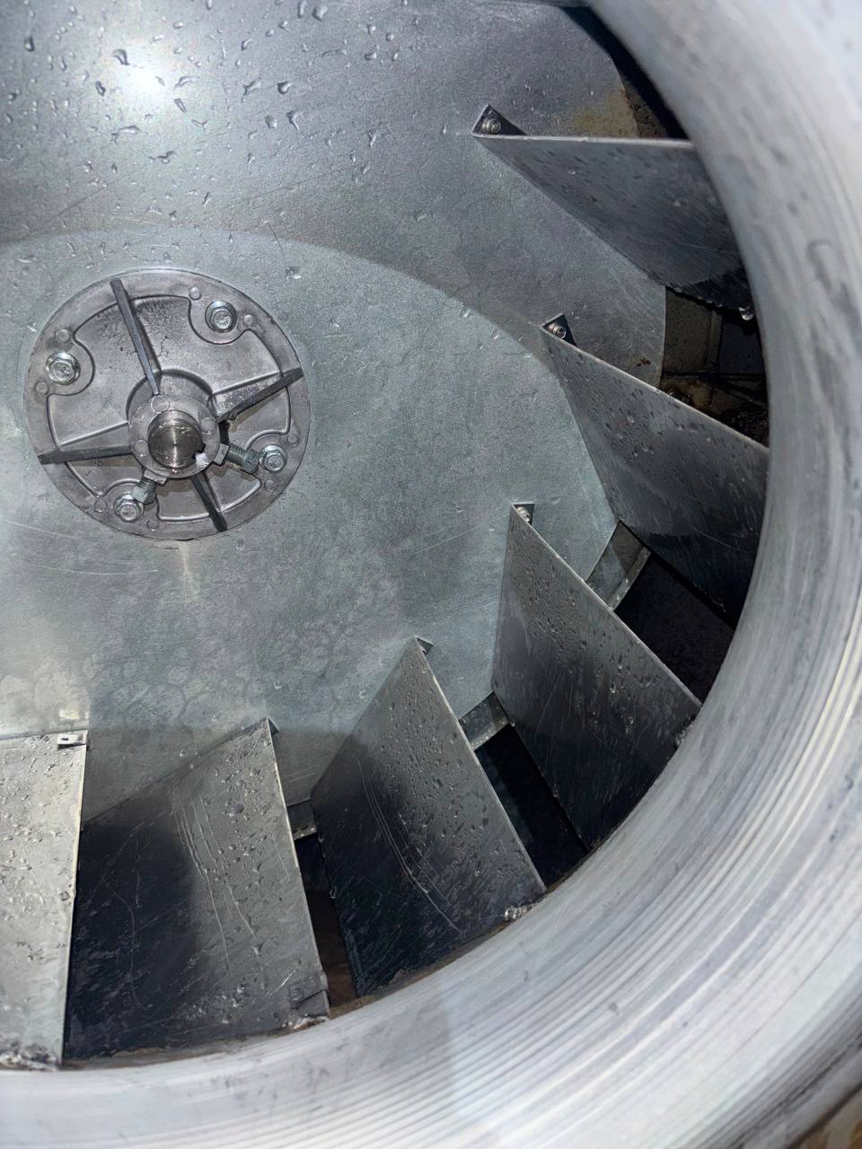 Exhaust fan blade after cleaning